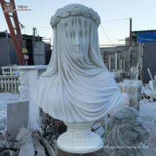 Famous Hand Carved Virgin Marble Bust Sculpture on Sale for Decoration